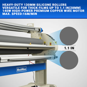 67" Wide Format Full Auto Cold & Heat Assisted Laminator Machine with 4 Trimmers, Max Speed 52.5 ft/min, 63" Max Laminating Width, 1.1" Max Thickness, Infrared Heating, Digital Control for Vinyl Graphics, Inkjet Prints, Posters-1700-A3