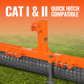 60" Cultipacker with 26 Ductile Iron Wheels,  Scraper Bar Included,  Category 1 and 2,  3 Point Hitch Tractor Attachment,  TCP1060