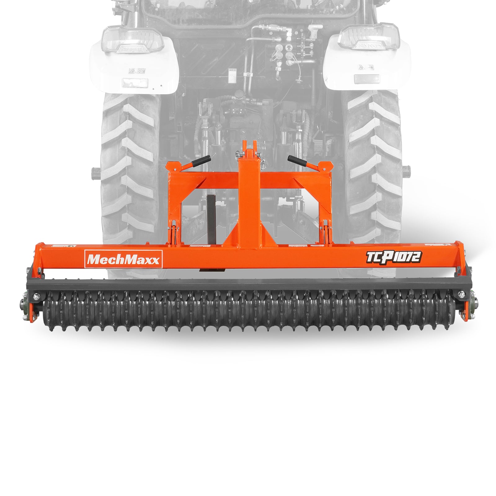 72" Cultipacker with 32 Ductile Iron Wheels,  Scraper Bar Included,  Category 1 and 2,  3 Point Hitch Tractor Attachment,  TCP1072