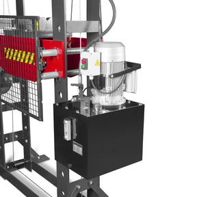 75 Ton H-Frame Electric Hydraulic Shop Press with Hand Winch,  110V Motor,  Fully Welded Steel Frame,  Safety Guard,  Foot Pedal Control,  HSP75E