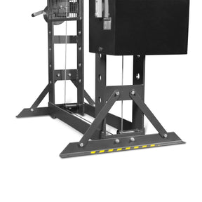 75 Ton H-Frame Electric Hydraulic Shop Press with Hand Winch,  110V Motor,  Fully Welded Steel Frame,  Safety Guard,  Foot Pedal Control,  HSP75E