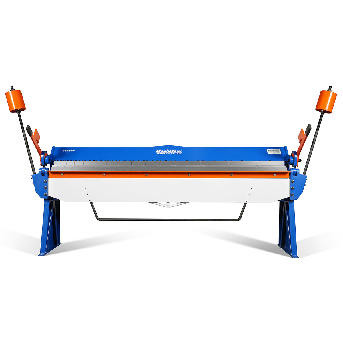 120-inch Manual Sheet Metal Brake - 14 Gauge Bending Capacity, Adjustable Fingers, Heavy-Duty Steel Construction, Precision Bending for Box and Pan