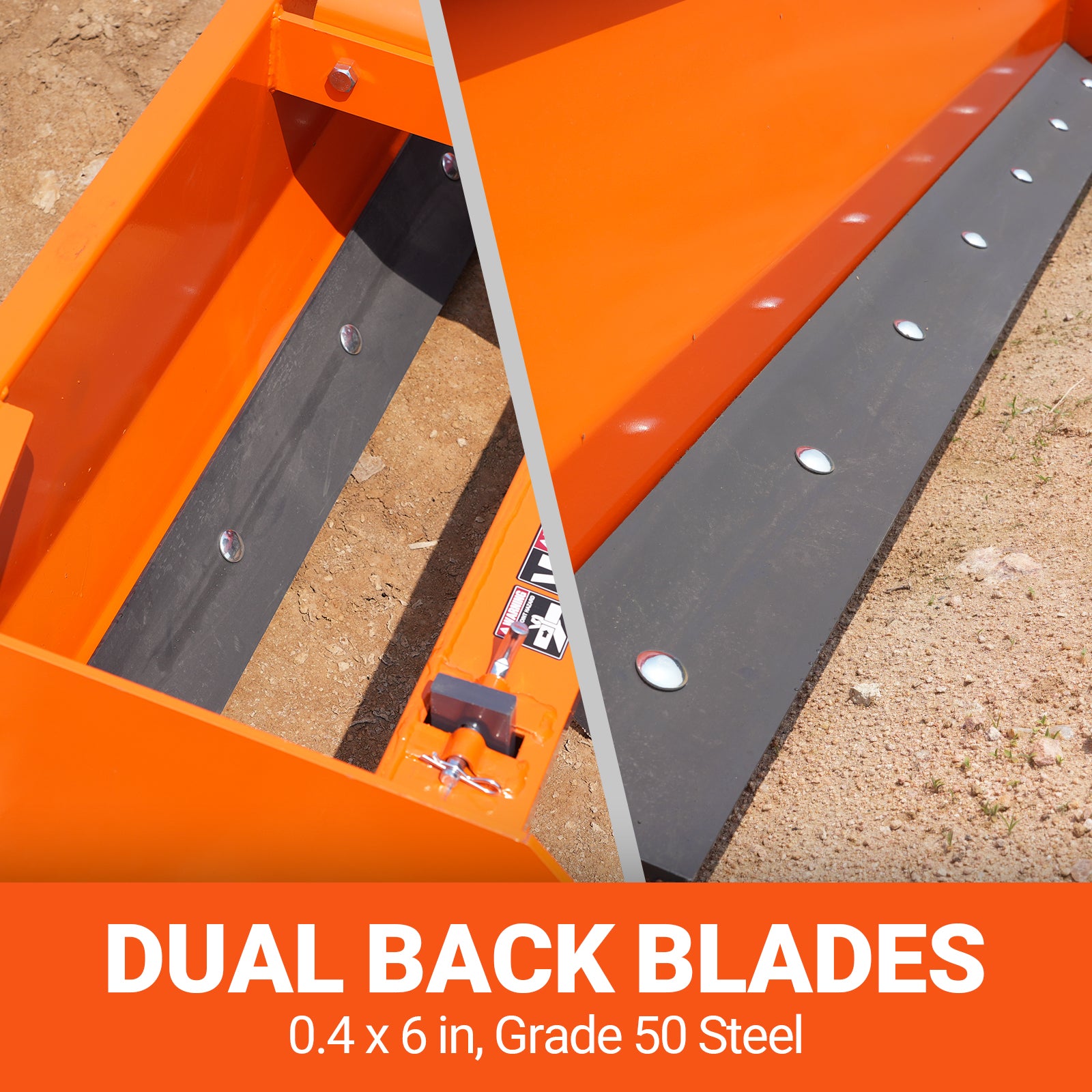 84" Box Blade Scraper with 7 Shanks 3 Point Hitch Tractor Attachment,  BB84
