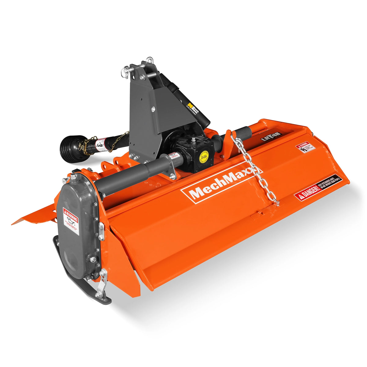 48in Rotary Tiller, 3 Point Hitch Cat.1, Chain Drive, PTO Shaft Included with Shear Bolt, 18–35 HP, LRT48