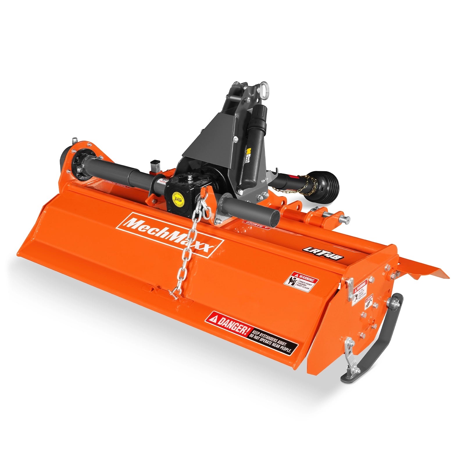 48in Rotary Tiller, 3 Point Hitch Cat.1, Chain Drive, PTO Shaft Included with Shear Bolt, 18–35 HP, LRT48