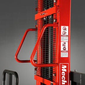 Semi-Electric Straddle Stacker 118'' Lift 2200lbs Capacity with Adj. Legs and Forks, S22-118S