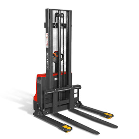 Full Electric Straddle Stacker 118'' Lift 2640lbs Capacity with Adj. Legs and Forks, F26-118S