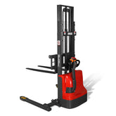 Full Electric Straddle Stacker 118'' Lift 2640lbs Capacity with Adj. Legs and Forks, F26-118S