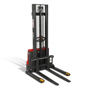 Full Electric Straddle Stacker 138'' Lift 2640lbs Capacity with Adj. Legs and Forks, F26-138S