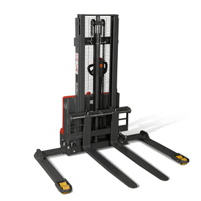 Full Electric Straddle Stacker 98'' Lift 3300lbs Capacity with Adj. Legs and Forks, F33-98S