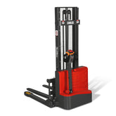 Full Electric Straddle Stacker 118'' Lift 3300lbs Capacity with Adj. Legs and Forks, F33-118S