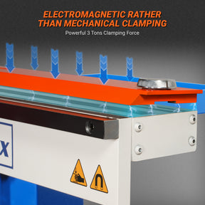 24'' Industrial Magnetic Pan and BOX Heavy Duty Sheet Metal Brake 20 Gauge Capacity Shear Press Brake, MSMB650E