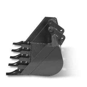 24in Wide Backhoe Bucket, 5-Carbon Steel Teeth, (for SKU: 150162; 150163; 150164）