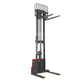 2640lbs Electric Straddle Stacker, 118" Lift, Adjustable Legs & Forks, F26-118SLA
