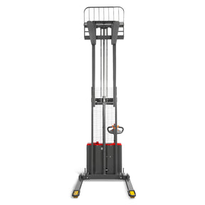 2640lbs Electric Straddle Stacker, 118" Lift, Adjustable Legs & Forks, F26-118SLA