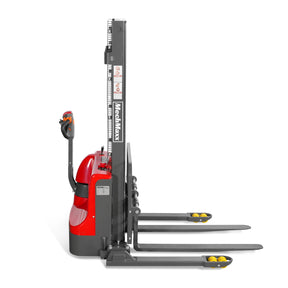 2640lbs Electric Straddle Stacker, 118" Lift, Adjustable Legs & Forks, F26-118SLA