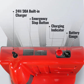 2640lbs Electric Straddle Stacker, 98" Lift, Adjustable Legs & Forks, F26-98SLA