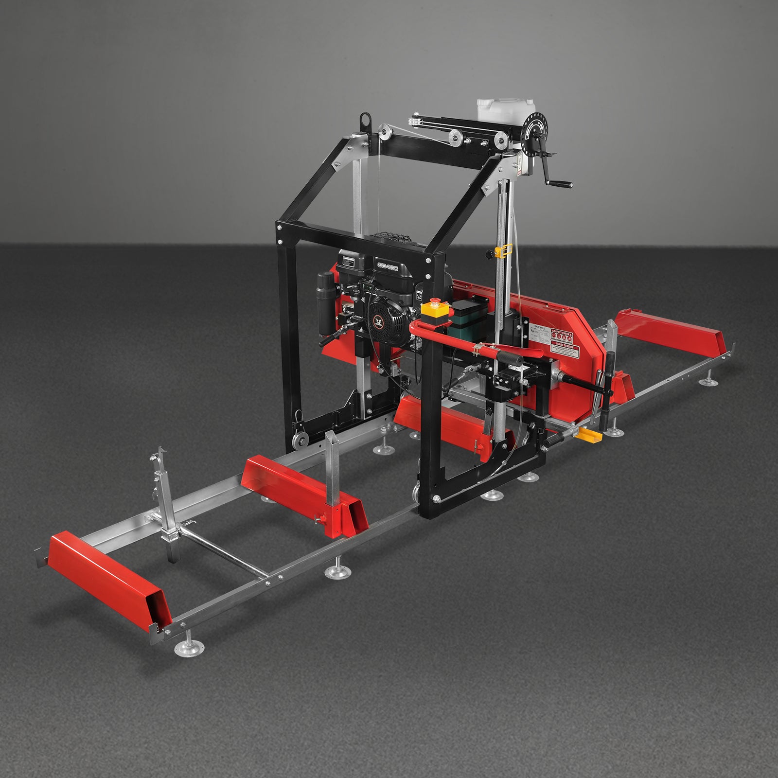 26" Portable Sawmill, 420cc 15HP E-Start Gasoline Engine, 22" Board  Width, 13' Track Length , SM26