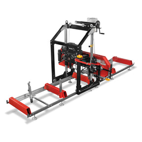 26" Portable Sawmill, 420cc 15HP E-Start Gasoline Engine, 22" Board  Width, 13' Track Length , SM26