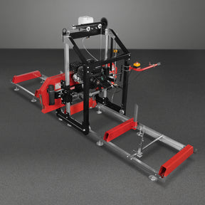 26" Portable Sawmill, 420cc 15HP E-Start Gasoline Engine, 22" Board  Width, 13' Track Length , SM26
