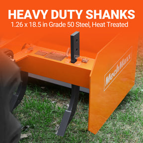 72" Box Blade Scraper with 6 Shanks 3 Point Hitch Tractor Attachment,  BB72