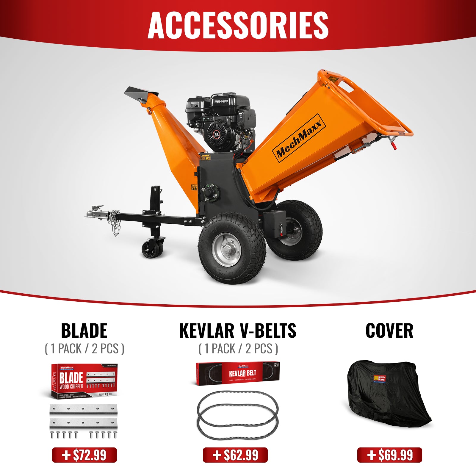 6 inch E-start ZONSEN 459cc 15hp Gasoline Engine Powered Drum Wood Chipper , P4206