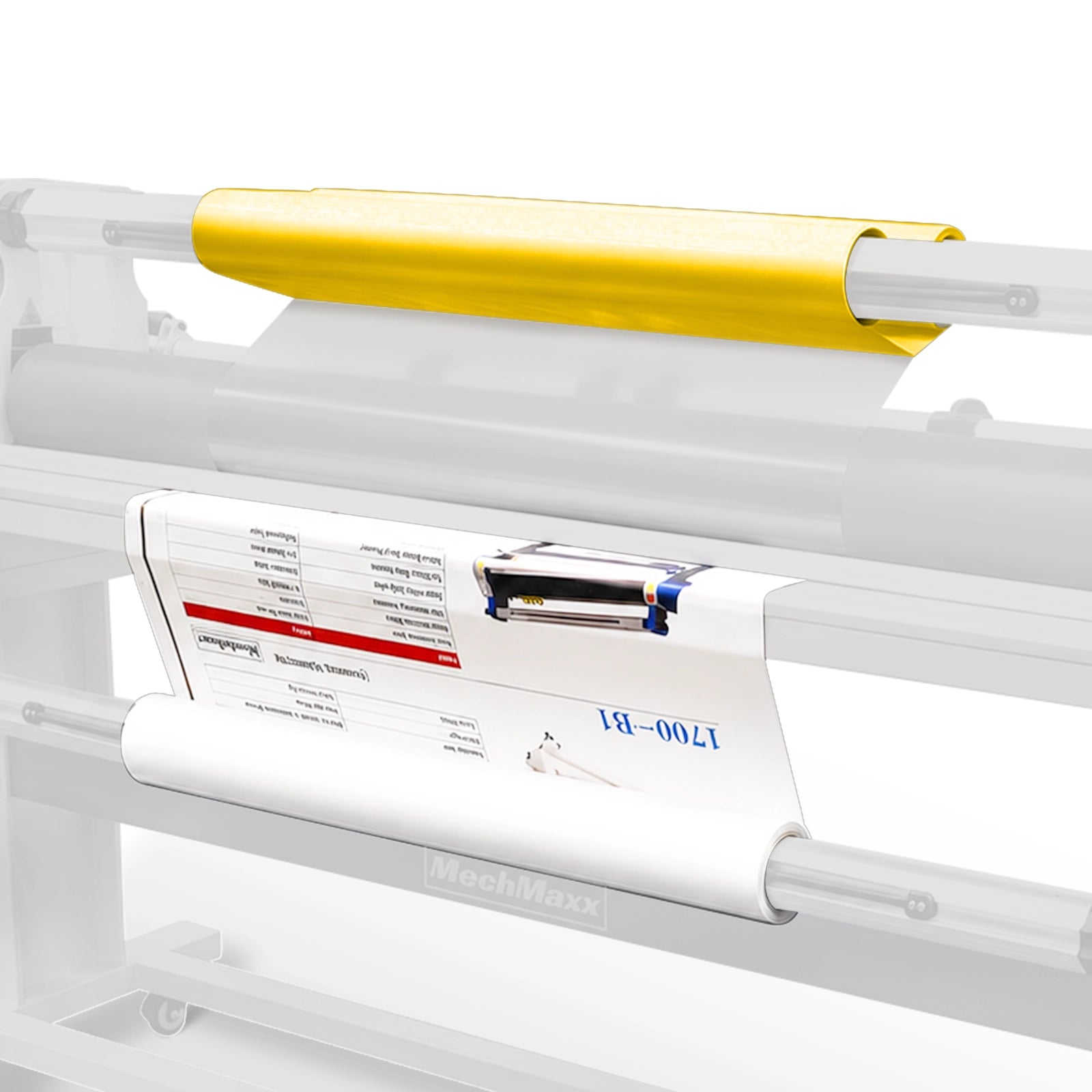 50" x 164 ft PVC Matte Cold Laminating Film, Yellow Release Paper, for SKU: 501014, 501015, 501016, 501017, 501018, 501019, 501020, 501021, 501022