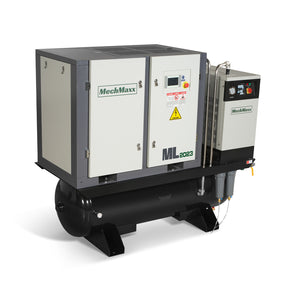 20HP Combined Rotary Screw Air Compressor with Dryer & 105-Gal ASME Tank | 78 CFM, 116 PSI, 230V 3-Phase – Industrial Grade