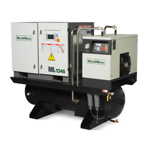 10HP Combined Rotary Screw Air Compressor with Dryer & 66-Gal ASME Tank | 32 CFM, 116 PSI, 460V 3-Phase – Industrial Grade