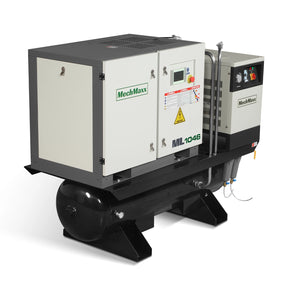 10HP Combined Rotary Screw Air Compressor with Dryer & 66-Gal ASME Tank | 32 CFM, 116 PSI, 460V 3-Phase – Industrial Grade