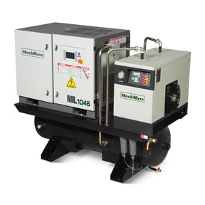 10HP Combined Rotary Screw Air Compressor with Dryer & 66-Gal ASME Tank | 32 CFM, 116 PSI, 460V 3-Phase – Industrial Grade