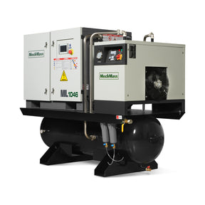 10HP Combined Rotary Screw Air Compressor with Dryer & 66-Gal ASME Tank | 32 CFM, 116 PSI, 460V 3-Phase – Industrial Grade