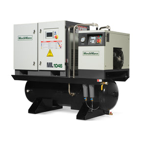 10HP Combined Rotary Screw Air Compressor with Dryer & 66-Gal ASME Tank | 32 CFM, 116 PSI, 460V 3-Phase – Industrial Grade