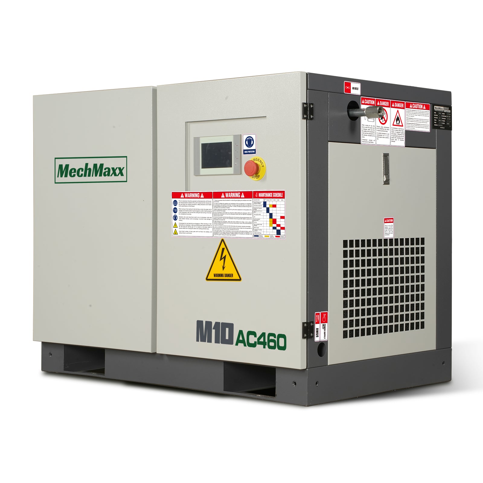 10HP Rotary Screw Air Compressor – 32 CFM, 116 PSI, 460V 3-Phase | Industrial-Grade