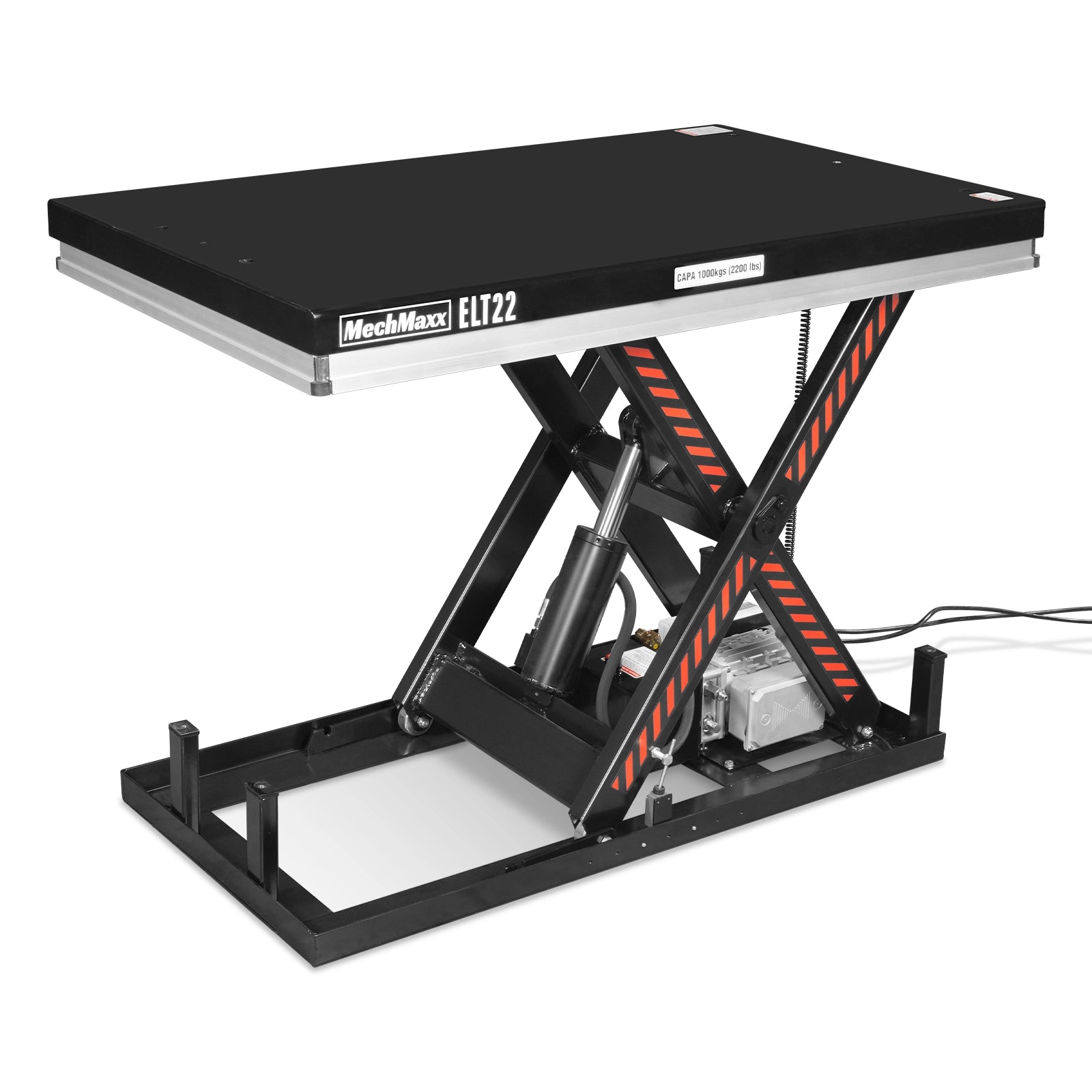 2200lb Capacity Stationary Electric Hydraulic Lift Table , 51.2” x 32.3”Platform, 39.4”Lift Height ,UL Certified Motor, ELT22