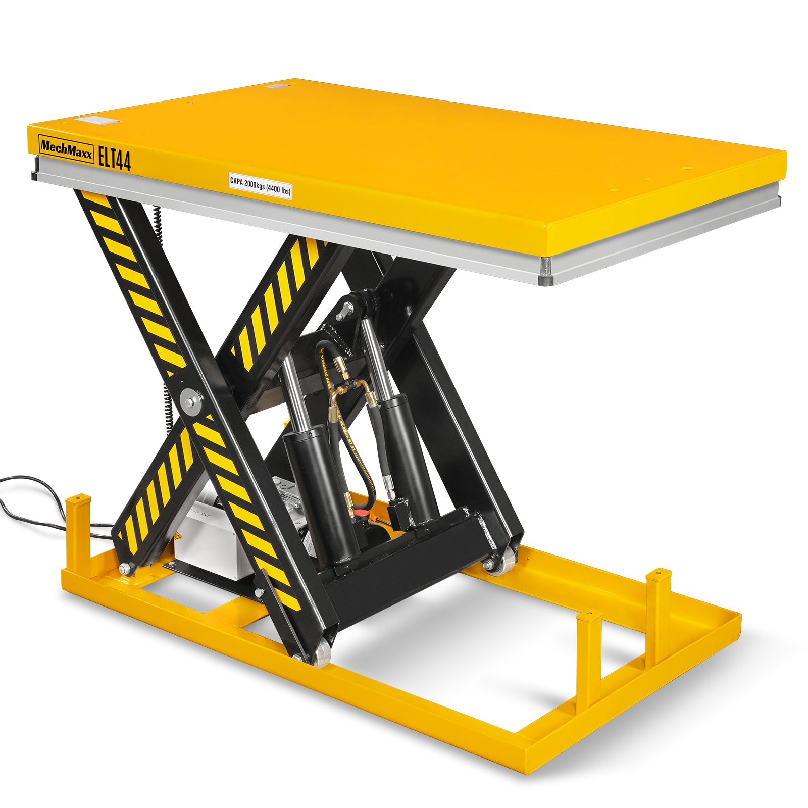 4400lbs Capacity Stationary Powered Hydraulic Lift Table, 51.2” x 33.5” Platform, 41.3” Lift Height, UL Certified Moto, ELT44