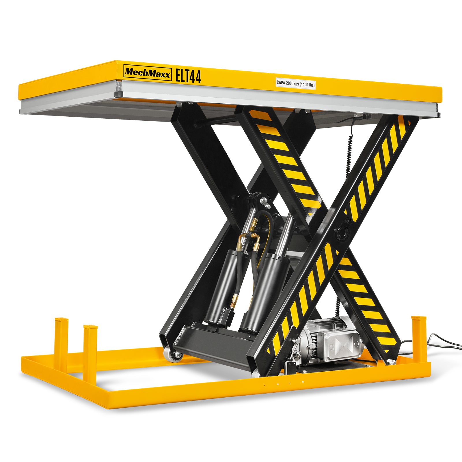 4400lbs Capacity Stationary Powered Hydraulic Lift Table, 51.2” x 33.5” Platform, 41.3” Lift Height, UL Certified Moto, ELT44