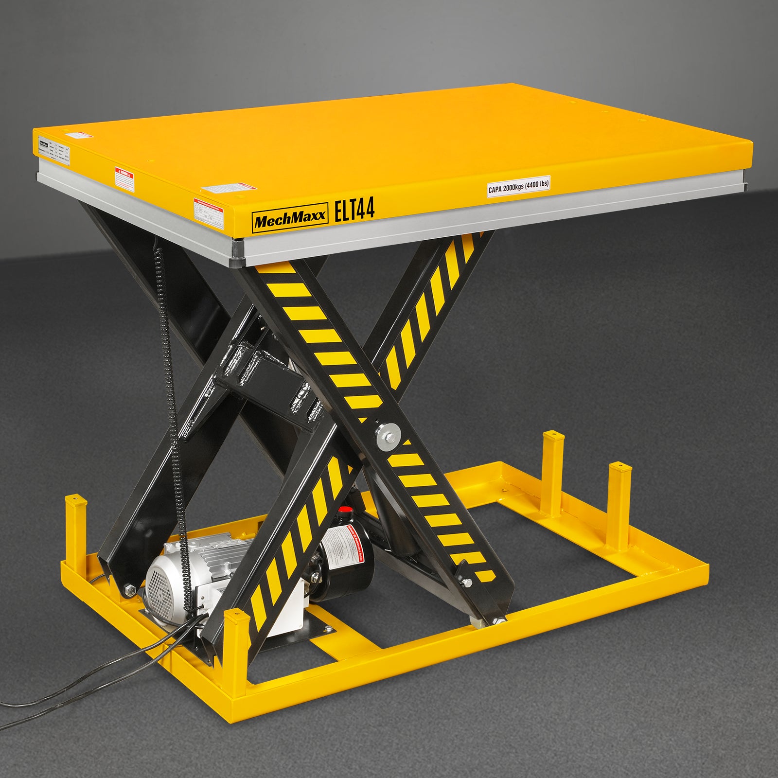 4400lbs Capacity Stationary Powered Hydraulic Lift Table, 51.2” x 33.5” Platform, 41.3” Lift Height, UL Certified Moto, ELT44