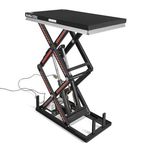 2200 lbs Capacity Stationary Electric Hydraulic Double Scissor Lift Table – 51.2" x 32.3" Platform, 70.1" Lift Height, UL Certified Motor, ELTD22