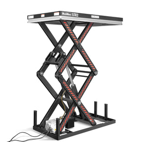 2200 lbs Capacity Stationary Electric Hydraulic Double Scissor Lift Table – 51.2" x 32.3" Platform, 70.1" Lift Height, UL Certified Motor, ELTD22