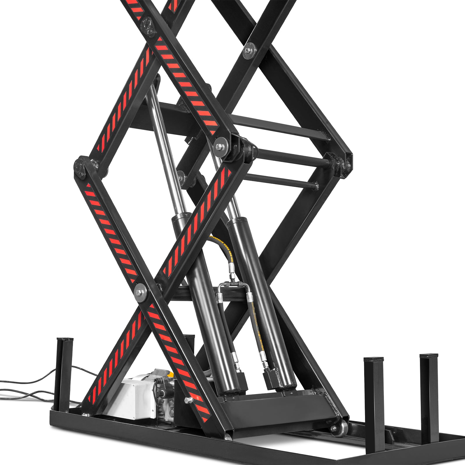 2200 lbs Capacity Stationary Electric Hydraulic Double Scissor Lift Table – 51.2" x 32.3" Platform, 70.1" Lift Height, UL Certified Motor, ELTD22