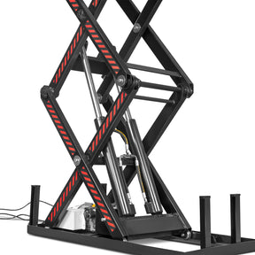 2200 lbs Capacity Stationary Electric Hydraulic Double Scissor Lift Table – 51.2" x 32.3" Platform, 70.1" Lift Height, UL Certified Motor, ELTD22