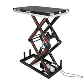 2200 lbs Capacity Stationary Electric Hydraulic Double Scissor Lift Table – 51.2" x 32.3" Platform, 70.1" Lift Height, UL Certified Motor, ELTD22