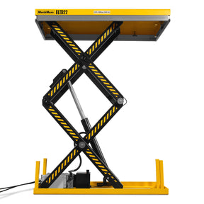 2200 lbs Capacity Stationary Electric Hydraulic Double Scissor Lift Table – 51.2" x 32.3" Platform, 70.1" Lift Height, UL Certified Motor, ELTD22