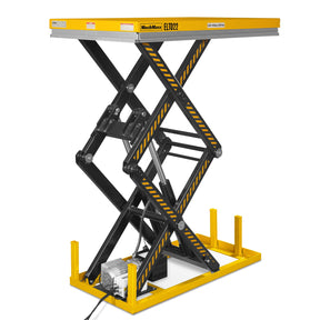 2200 lbs Capacity Stationary Electric Hydraulic Double Scissor Lift Table – 51.2" x 32.3" Platform, 70.1" Lift Height, UL Certified Motor, ELTD22