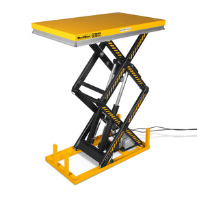 2200 lbs Capacity Stationary Electric Hydraulic Double Scissor Lift Table – 51.2" x 32.3" Platform, 70.1" Lift Height, UL Certified Motor, ELTD22