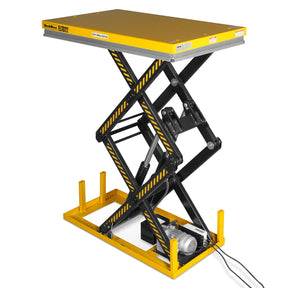 2200 lbs Capacity Stationary Electric Hydraulic Double Scissor Lift Table – 51.2" x 32.3" Platform, 70.1" Lift Height, UL Certified Motor, ELTD22
