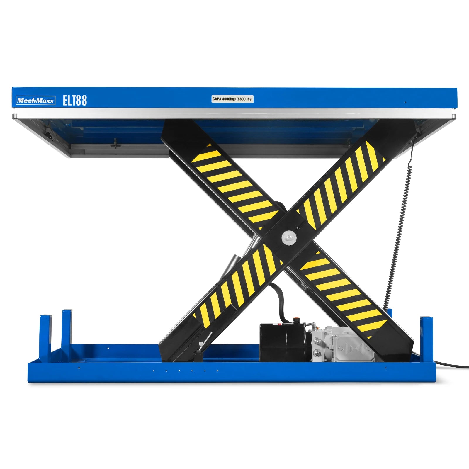 Wireless Remote Control Electric Hydraulic Lift Table, 8800lb Capacity, 66.9" x 47.2" Platform, 45.7" Lift Height, ELT88