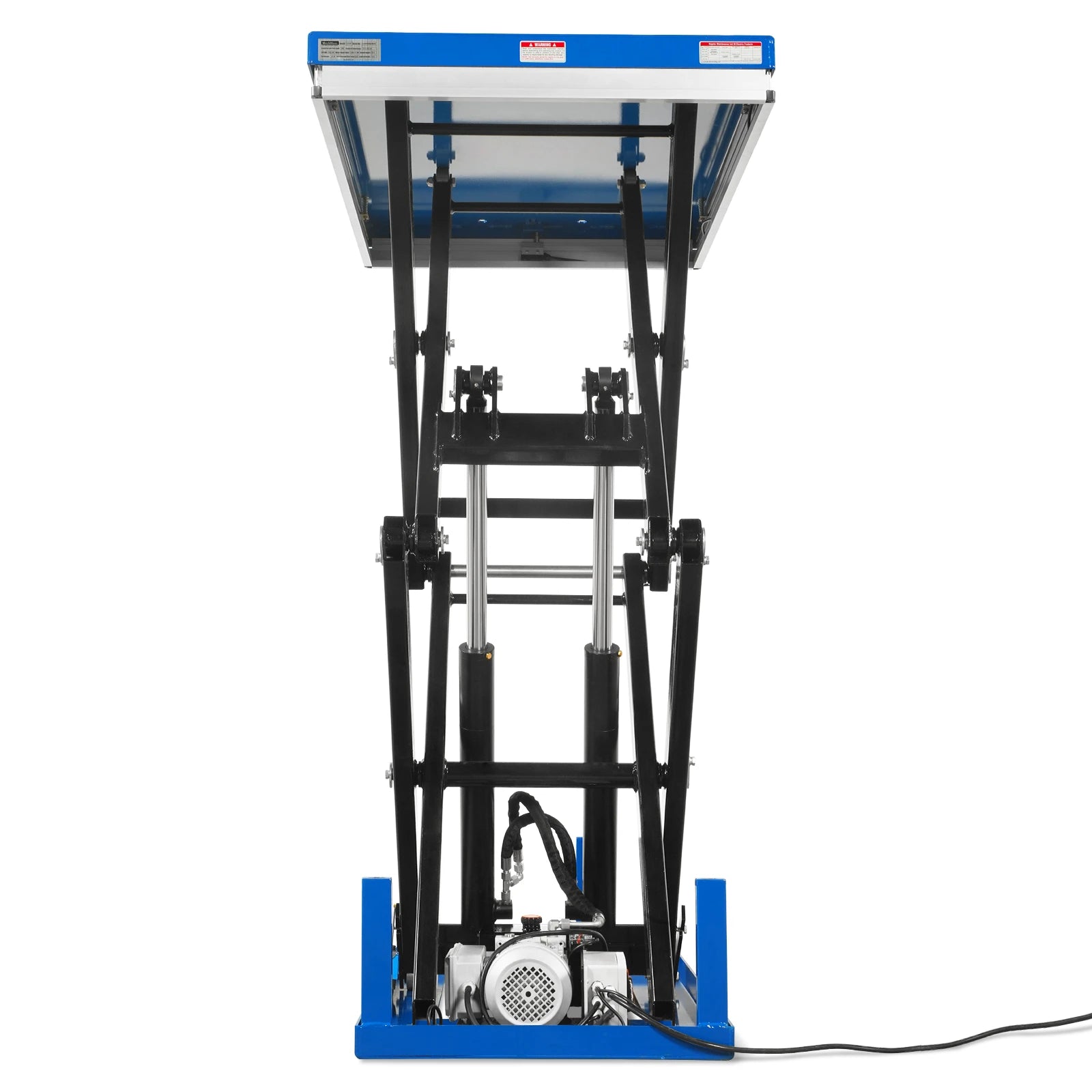 Wireless Remote Control Double Scissor Electric Hydraulic Lift Table, 2200lb Capacity, 51.2" x 32.3" Platform, 70" Lift Height, ELTD22