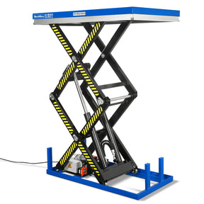 Wireless Remote Control Double Scissor Electric Hydraulic Lift Table, 2200lb Capacity, 51.2" x 32.3" Platform, 70" Lift Height, ELTD22